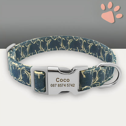 Collier pour chien personnalise prenom telephone personnalisable la niche de jules jujucollartag4 variante8 graphique coco