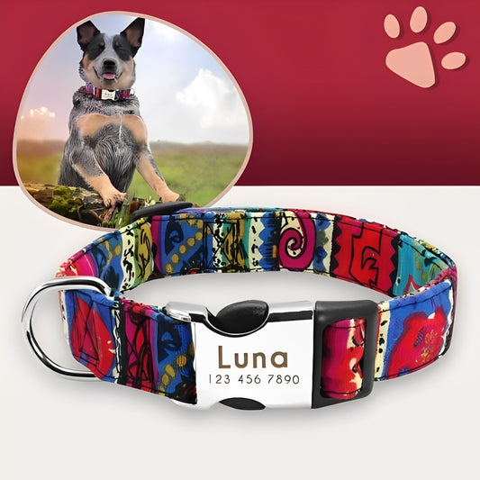 Collier pour chien personnalisé prénom téléphone personnalisable la niche de jules jujucollartag5 rouge rosé