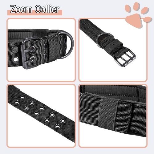 Collier pour chien tactique jujutactikcol la niche de jules zoom collier