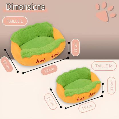 Coussin hotdog pour chien jujuhotdog la niche de jules dimensions panier chien