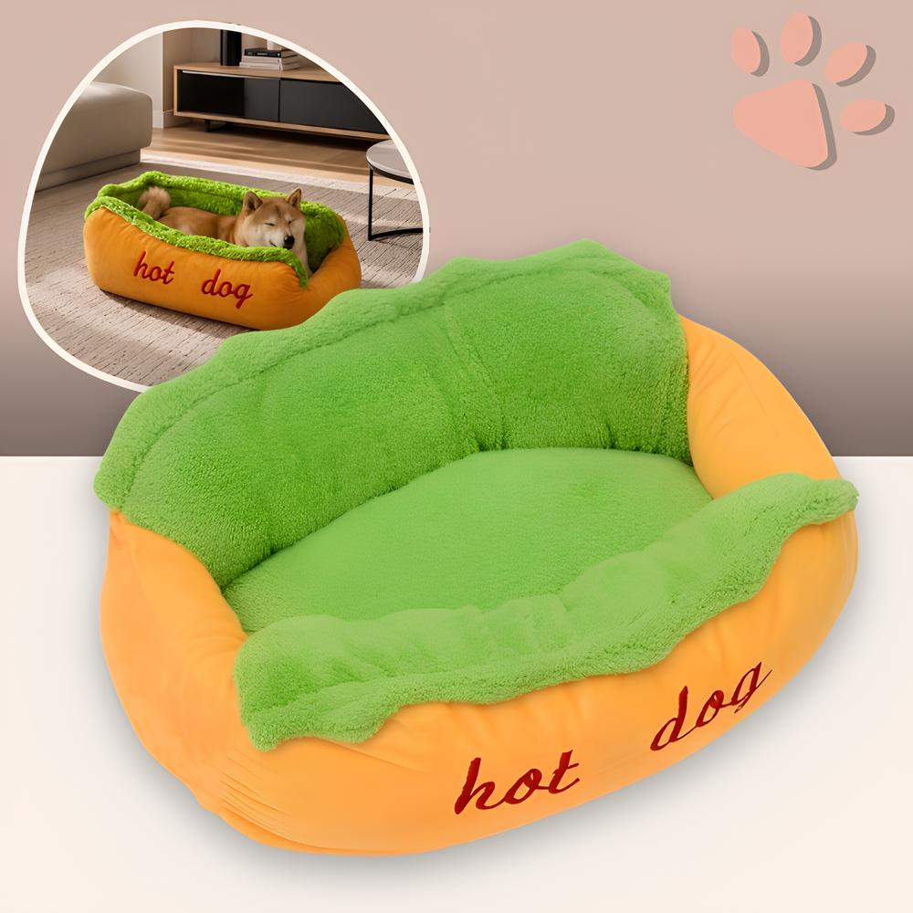 Coussin hotdog pour chien jujuhotdog la niche de jules variante