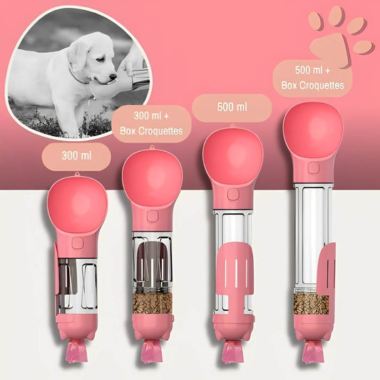 Gourde pour chien multifonction la niche de jules jujugourde rose