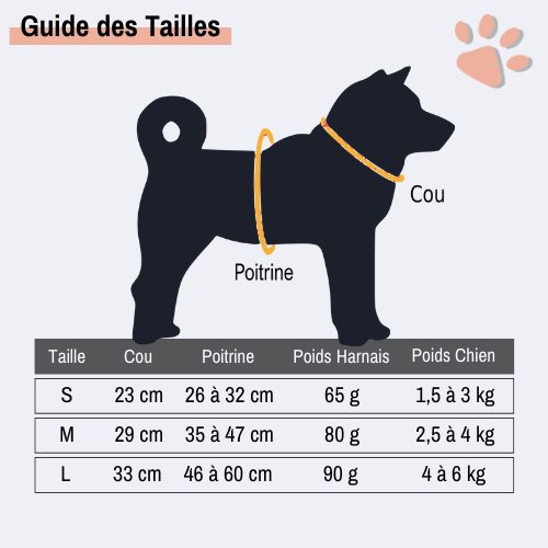 Harnais pour Chien de petite taille et Chiot - Anti Traction SFP | JuJuMiniHarn™