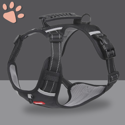harnais anti traction respirant de qualité pour chien la niche de jules jujuharn noir