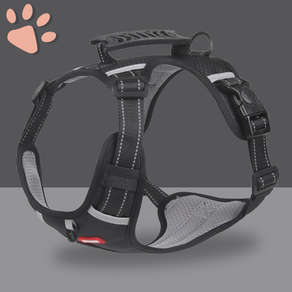 harnais anti traction respirant de qualité pour chien la niche de jules jujuharn noir