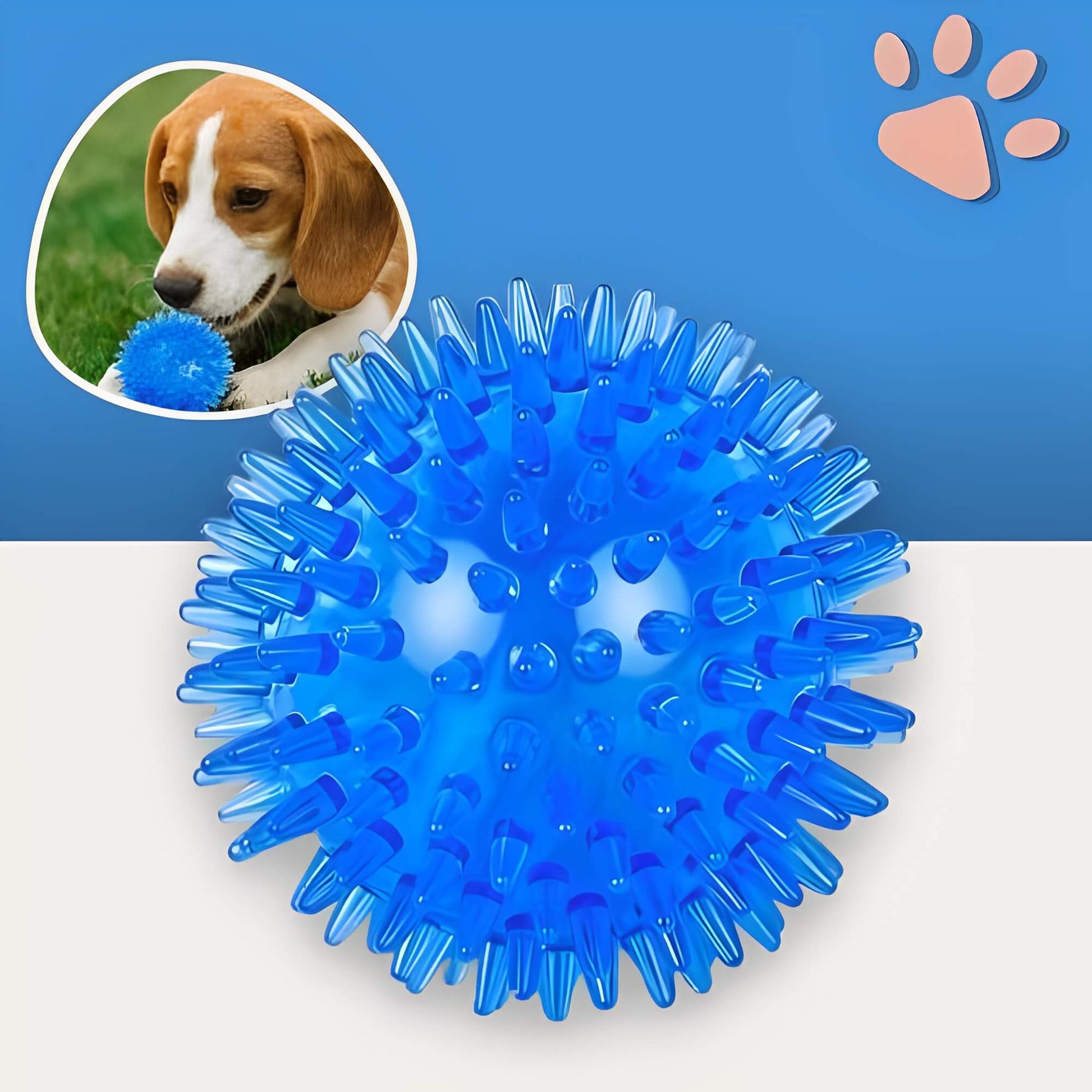 Jouet Pour Chien a Mordre Balle pour Chien la niche de jules JuJuPowerChew variante bleu