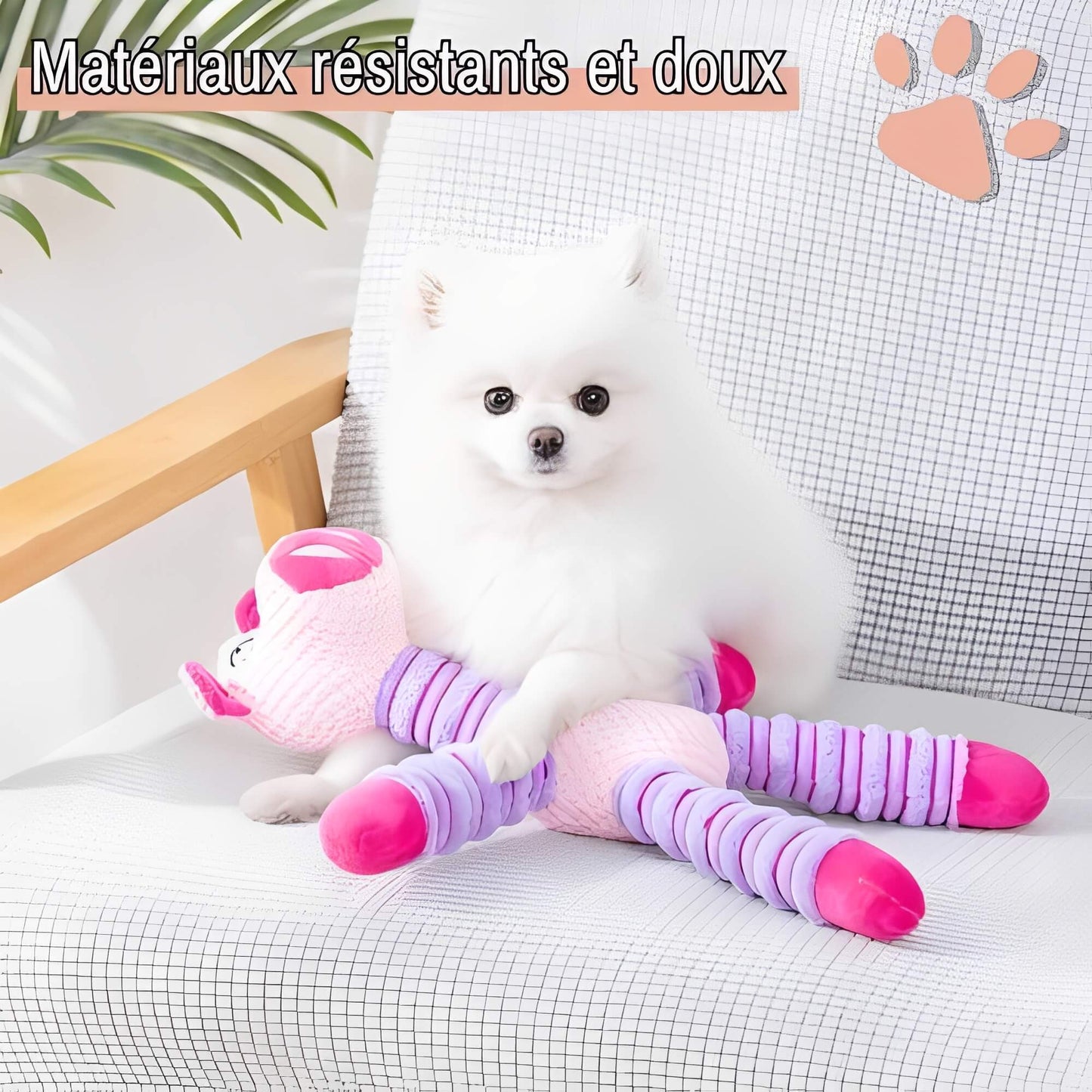 Jouet Sonore Pour Chien en forme de Cochon La Niche de Jules JuJuPiggySound materiaux resistants et doux