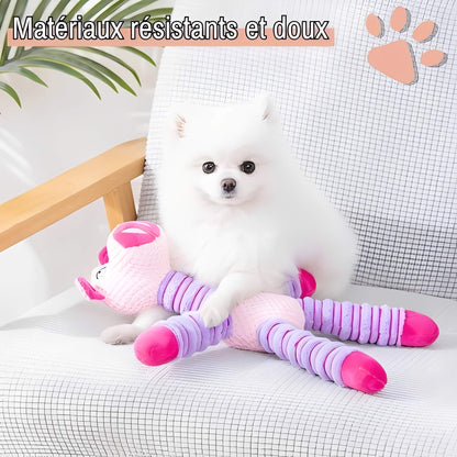 Jouet Sonore Pour Chien en forme de Cochon La Niche de Jules JuJuPiggySound materiaux resistants et doux