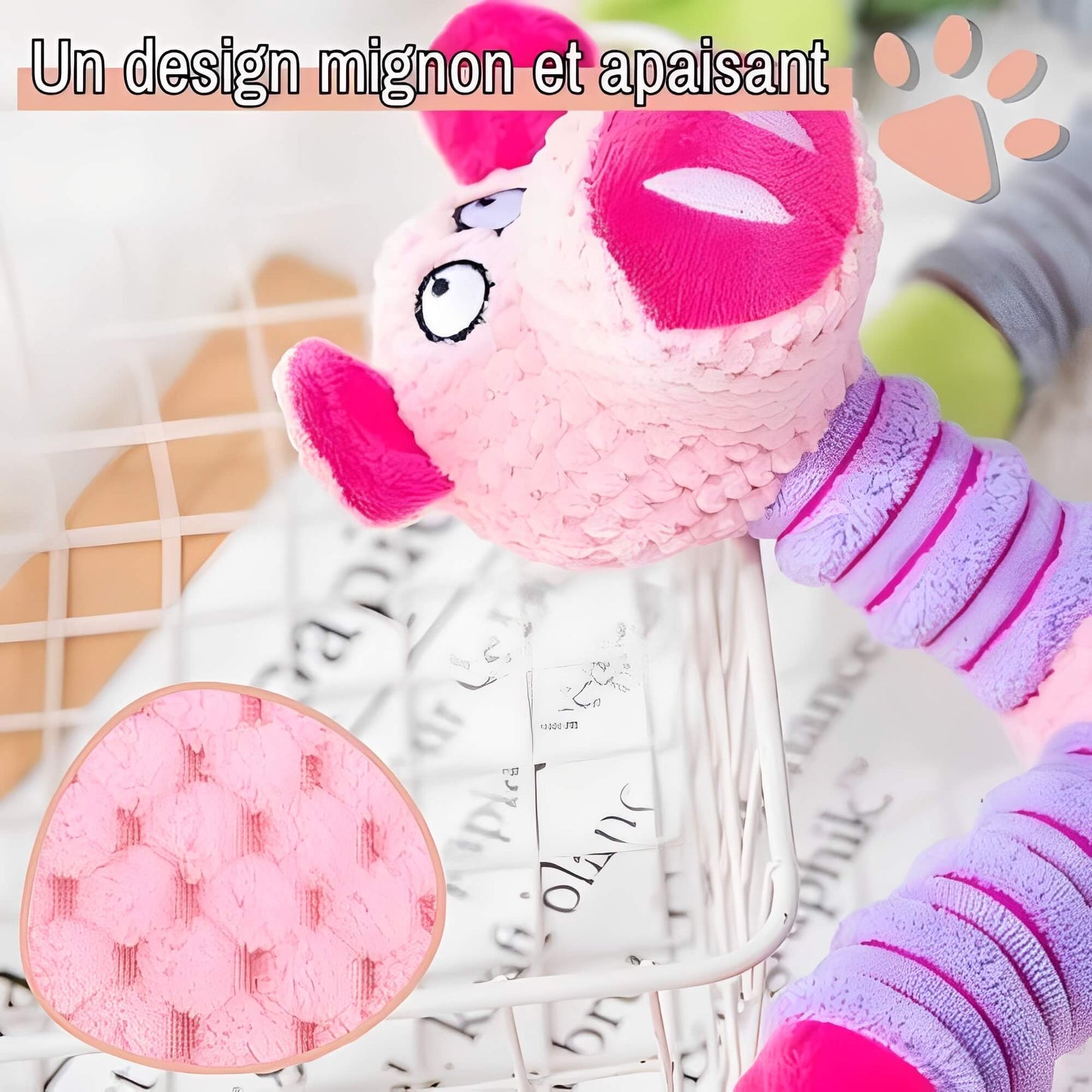 Jouet Sonore Pour Chien en forme de Cochon La Niche de Jules JuJuPiggySound un design mignon et apaisant