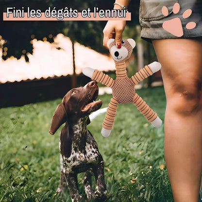 Jouet Sonore Pour Chien en forme de Ours La Niche de Jules JuJuBearChew fini l ennui place au jeu