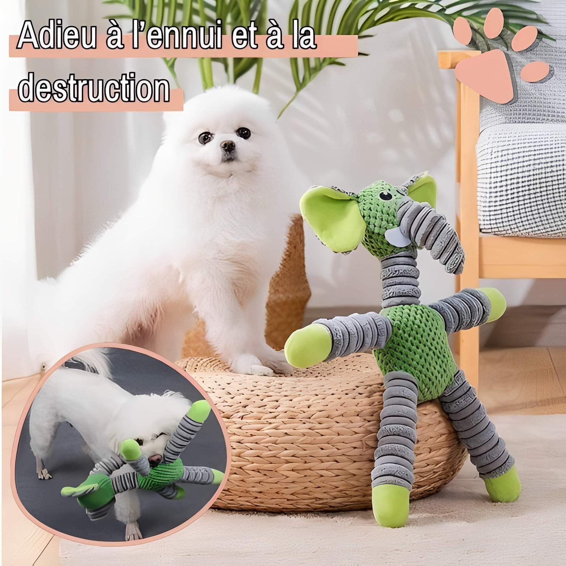 Jouet Sonore pour petits et Moyens chiens La Niche de Jules JujuElephantPlay adieu a l ennui et a la destruction