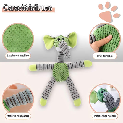 Jouet Sonore pour petits et Moyens chiens La Niche de Jules JujuElephantPlay caractéristiques