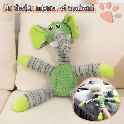 Jouet Sonore pour petits et Moyens chiens La Niche de Jules JujuElephantPlay un design migon et apaisant