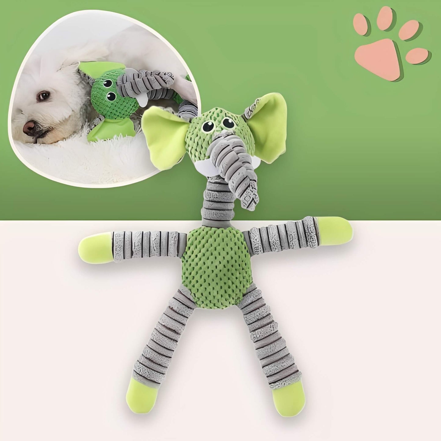 Jouet Sonore pour petits et Moyens chiens La Niche de Jules JujuElephantPlay variante