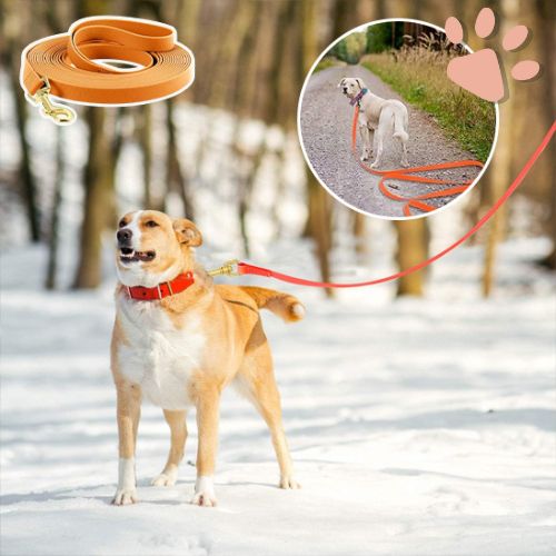 Laisse longe pour chien PVC jujulongepvc la niche de jules neige