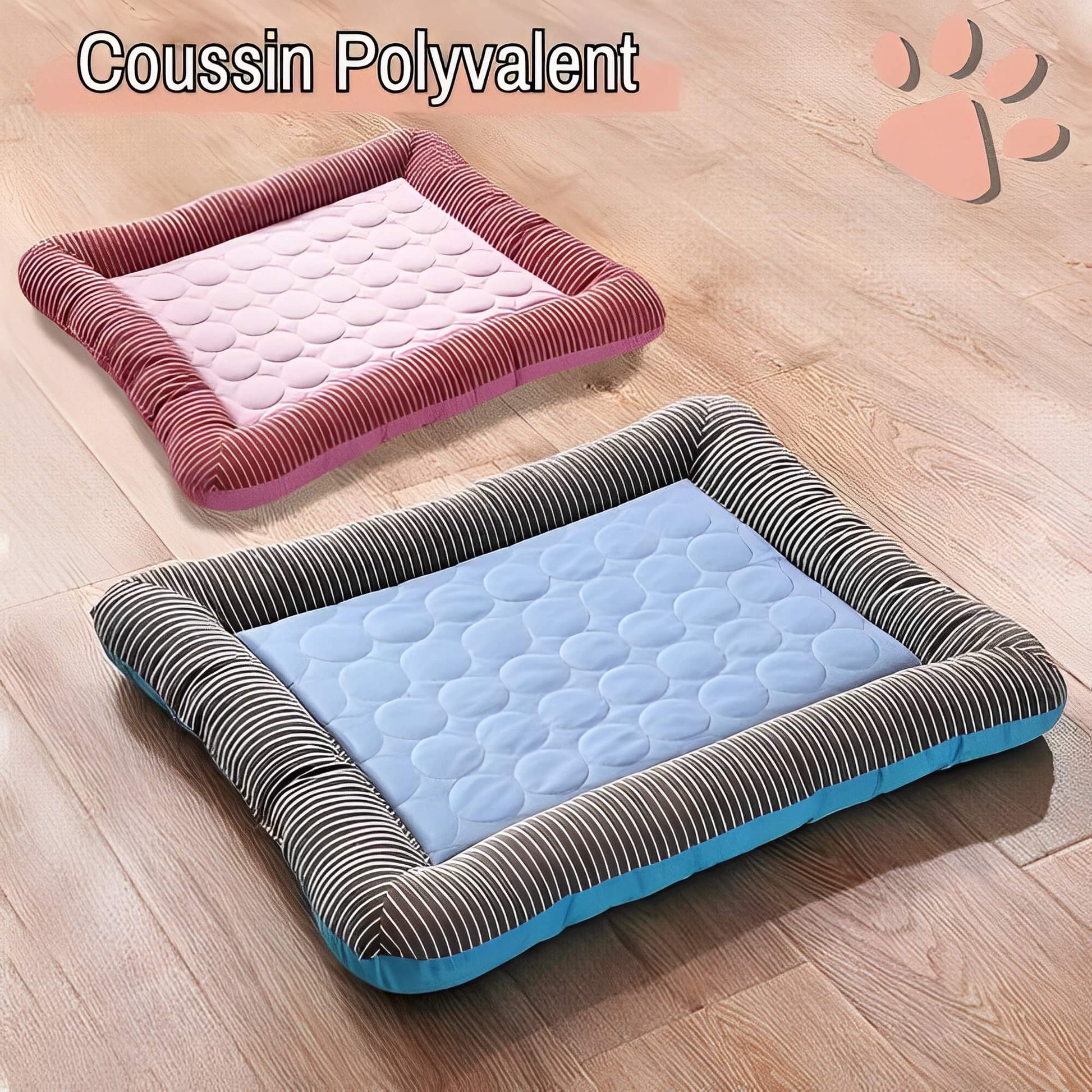 Lit pour Chien et chat Rectangulaire Respirant et Antiderapant JuJuIceCool coussin polyvalent