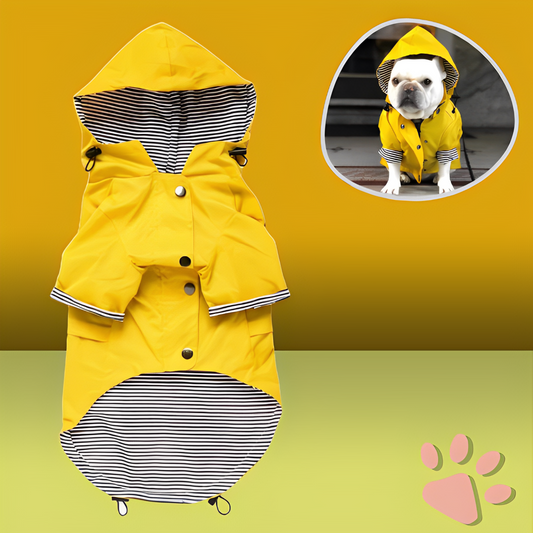 Manteau de pluie imperméable pour chien la niche de jules jujucoat jaune