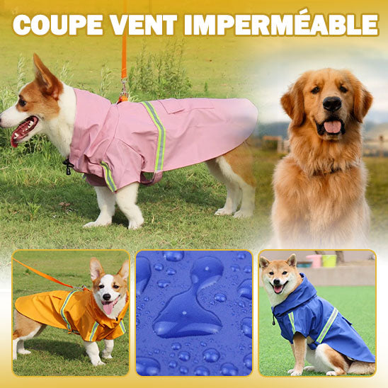 Manteau de pluie pour chien vetement coupe vent chien la niche de jules jujuwat imperméable