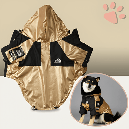 Manteau pour chien imperméable design la niche de jules thedogfans simplecolor doré