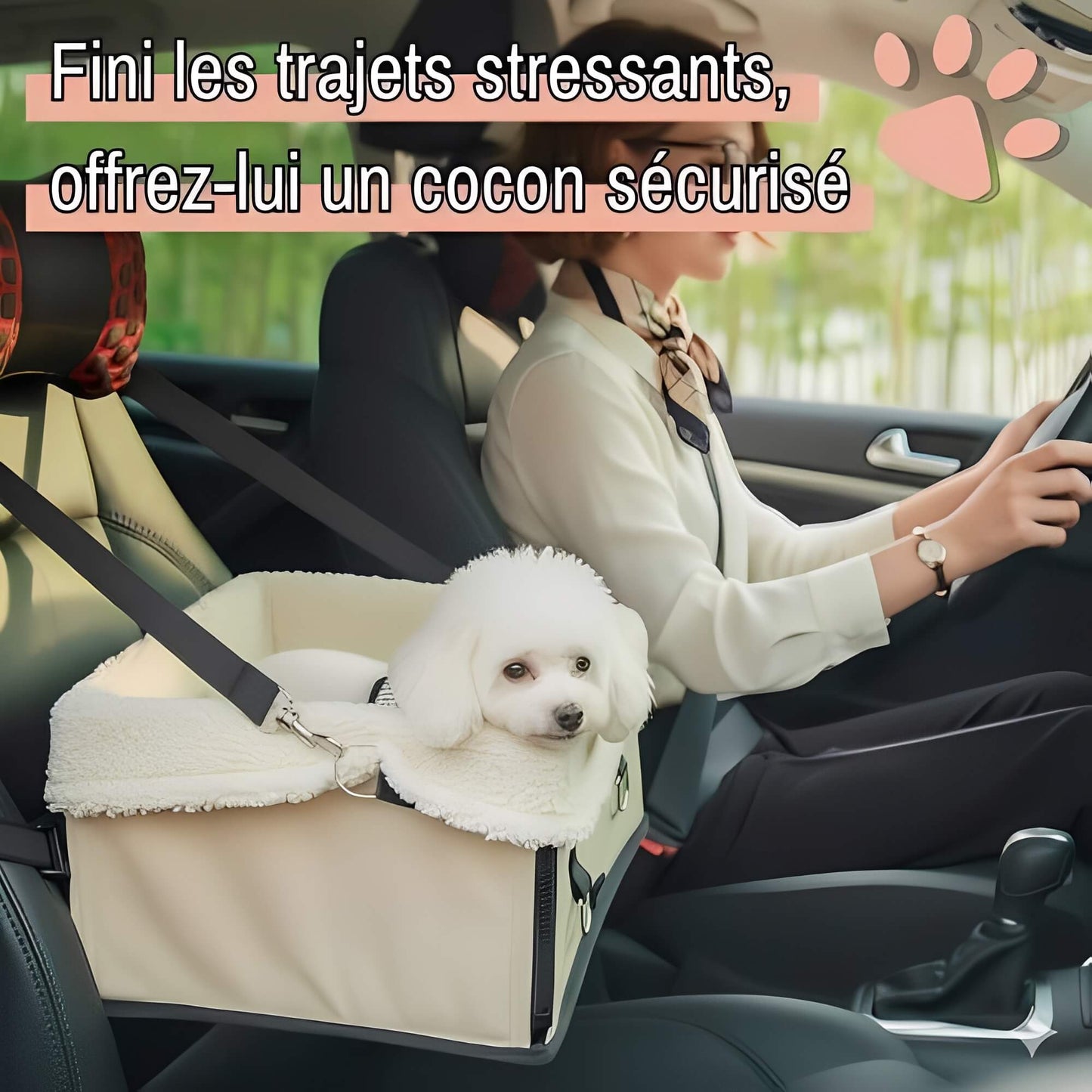 Panier de Transport pour Chien Sécurité et Confort en Voiture la niche de jules JuJuCarBooster fini les trajets stressants offrez-lui un cocon sécurisé