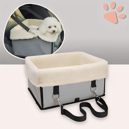 Panier de Transport pour Chien Sécurité et Confort en Voiture la niche de jules JuJuCarBooster variante gris