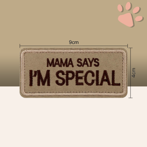 etiquettes velcro scratch pour harnais tactique chien la niche de jules mama says i m special