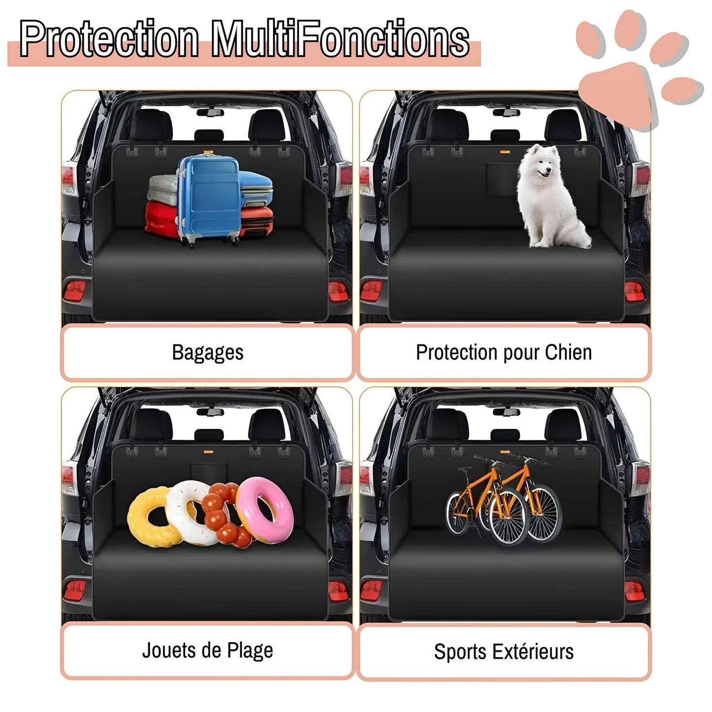 Protection voiture pour chiens la niche de jules JujuBlackProtect protection multifonction