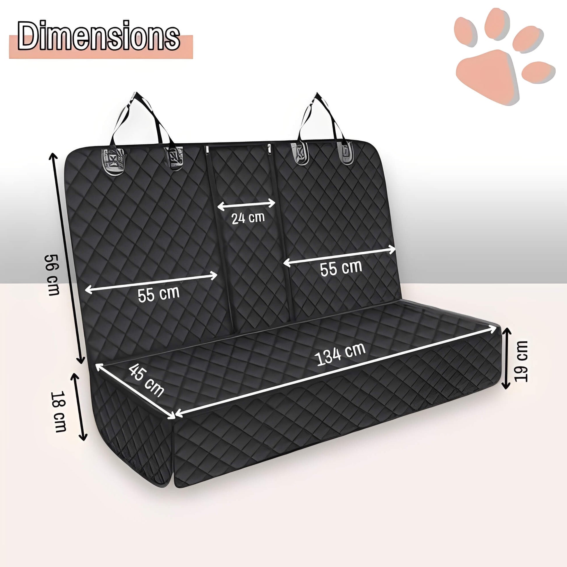 Protection Banquette Arrière Voiture pour Chien Anti Poils la niche de jules JUJUSEATSHIELD dimensions