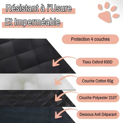 Protection Banquette Arrière Voiture pour Chien Anti Poils la niche de jules JUJUSEATSHIELD résistant à l'usure et imperméable