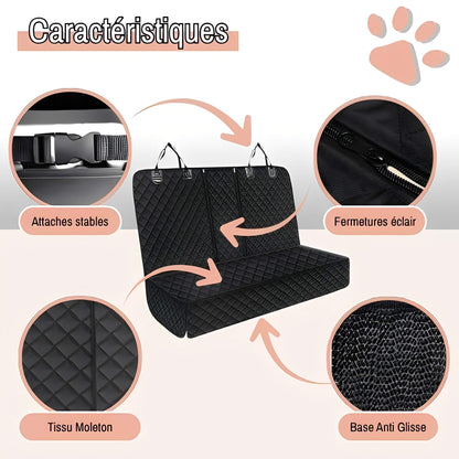 Protection Banquette Arrière Voiture pour Chien Anti Poils la niche de jules JUJUSEATSHIELD caractéristiques