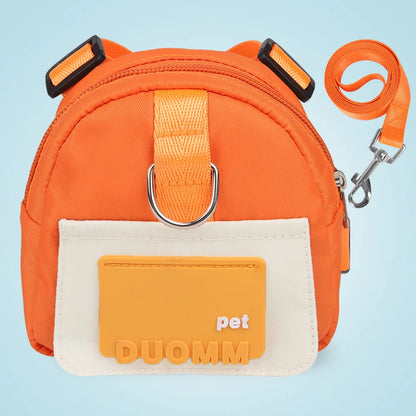 harnais sac à dos pour chien la niche de jules jujubag couleur orange