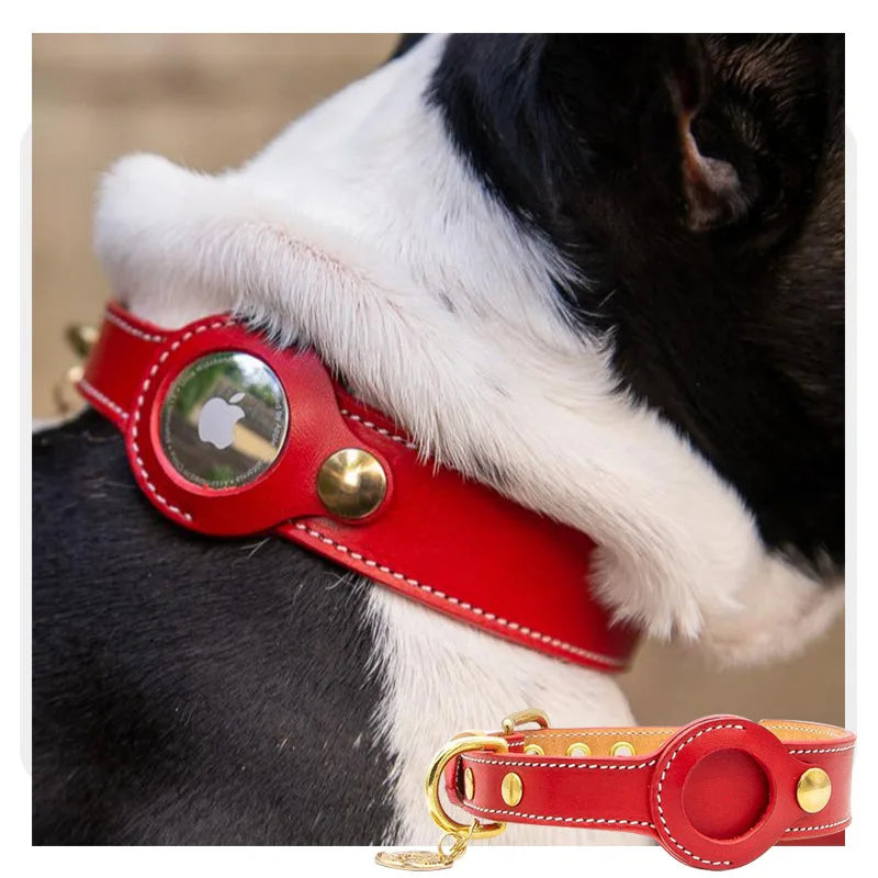 Collier Chien de Luxe pour AirTag la niche de jules jujufinddogluxe bien fixé