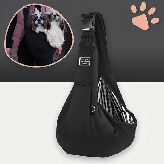 Sac de transport a bandouliere pour chien jujushoulderbag la niche de jules noir