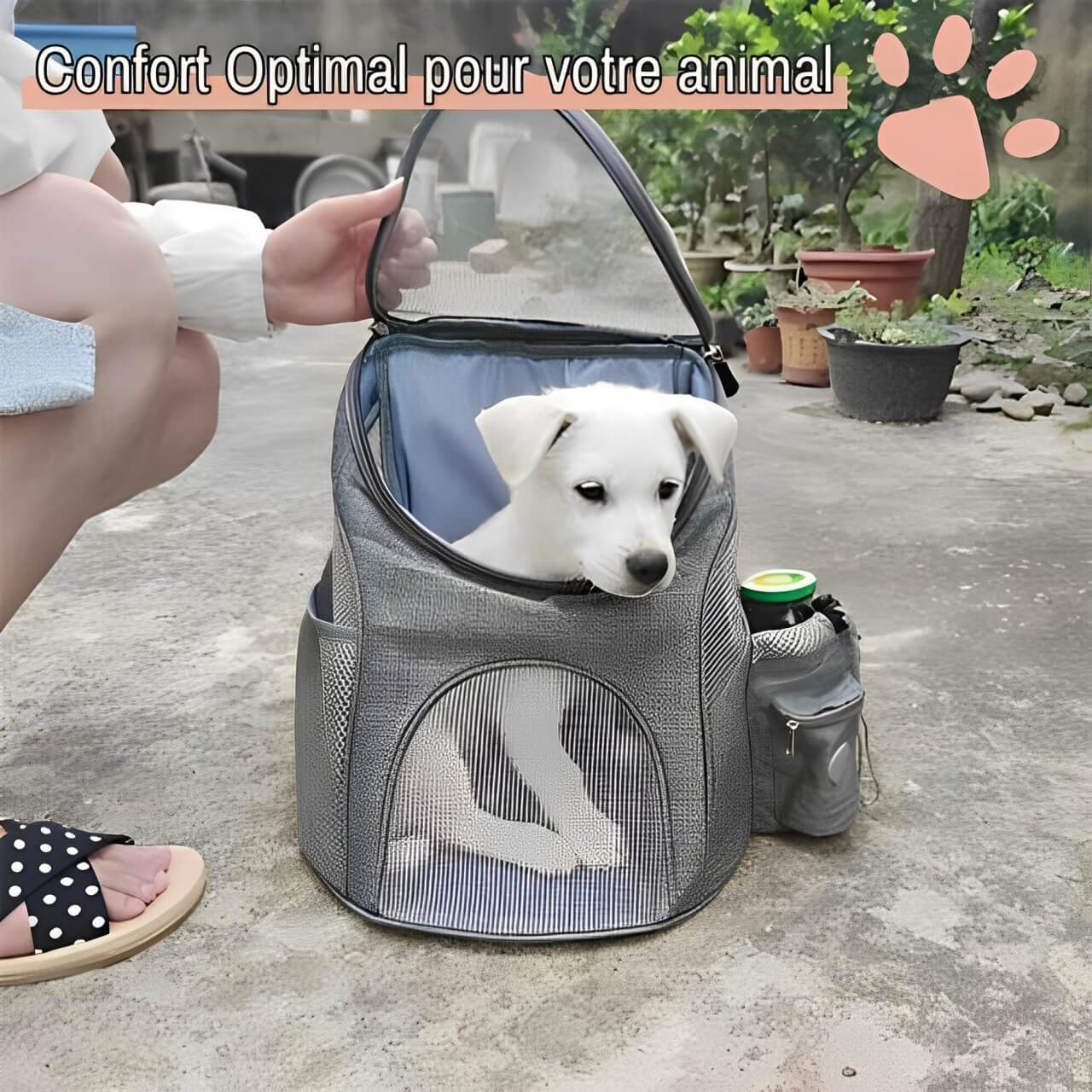 Sac de transport pour chien jujubagone la niche de jules confortable