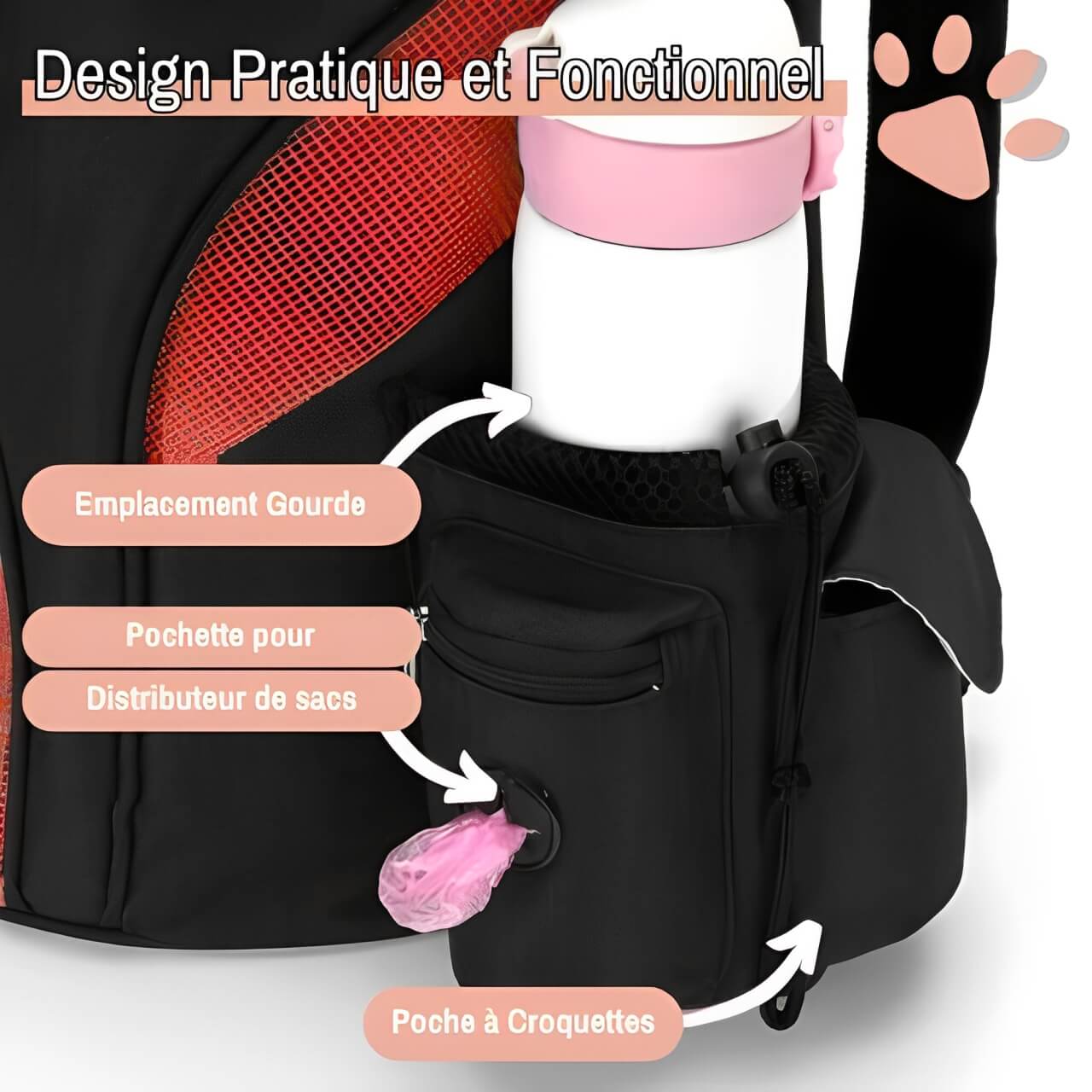 Sac de transport pour chien jujubagone la niche de jules bleu design pratique fonctionnel