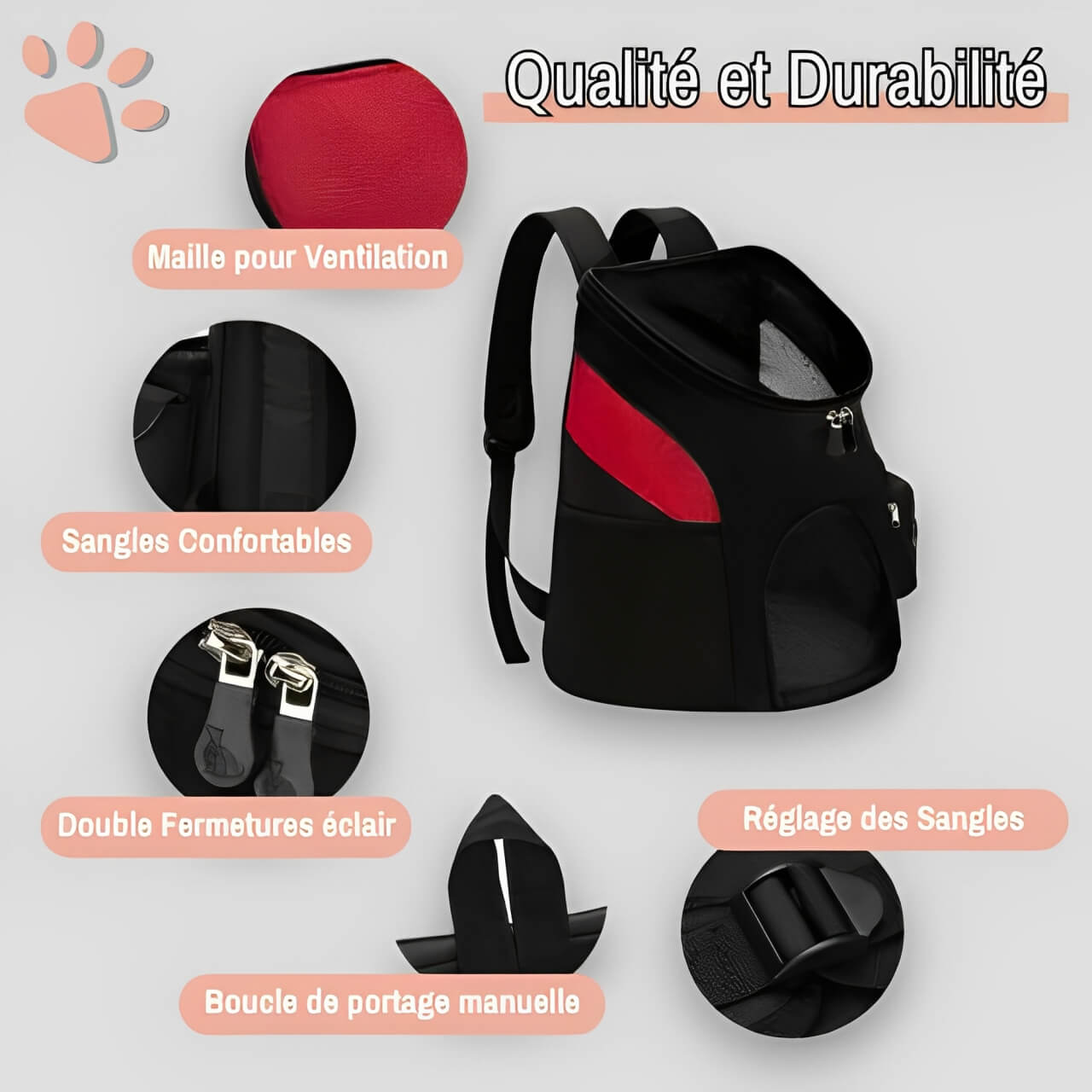 Sac de transport pour chien jujubagone la niche de jules qualité et durabilité
