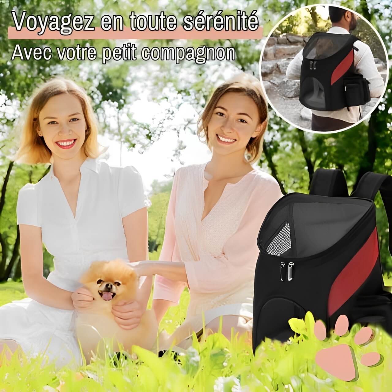 Sac de transport pour chien Jujubagone la niche de jules voyage serenite
