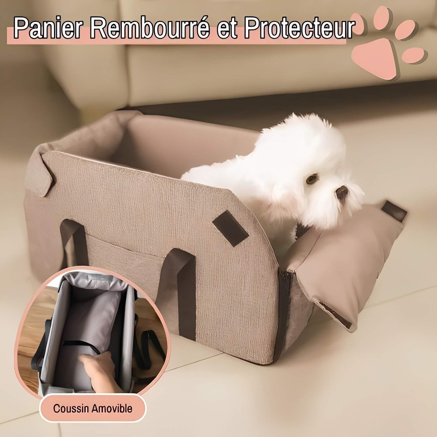 Sac de transport pour Chien la niche de jules Jujucarnest panier rembourré et protecteur
