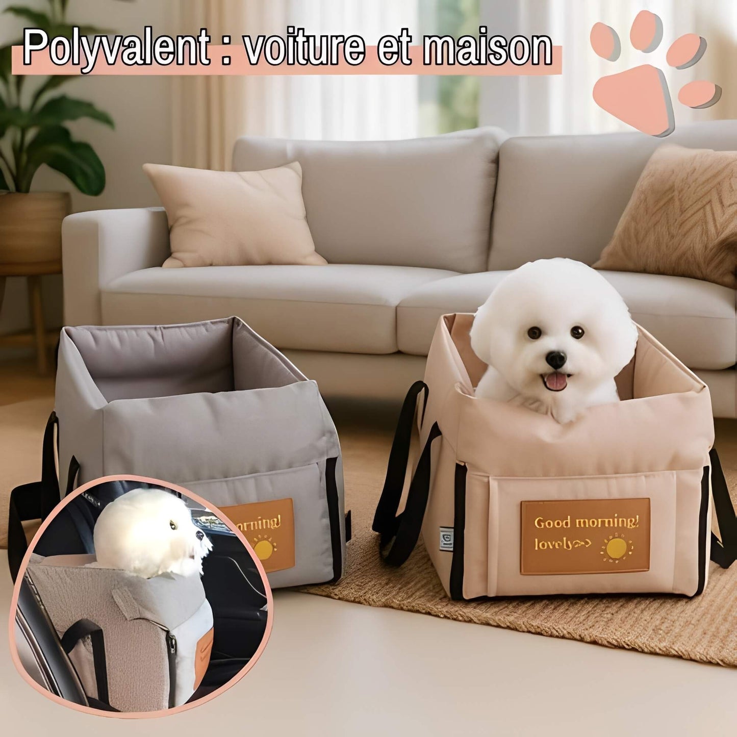 Sac de transport pour Chien la niche de jules Jujucarnest polyvalent voiture maison