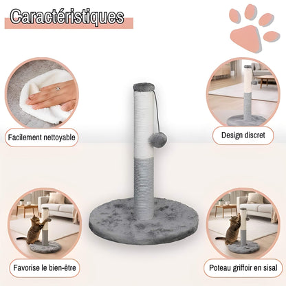 arbre a chat JujuLukiCatree la niche de jules caracteristiques gris anthracite
