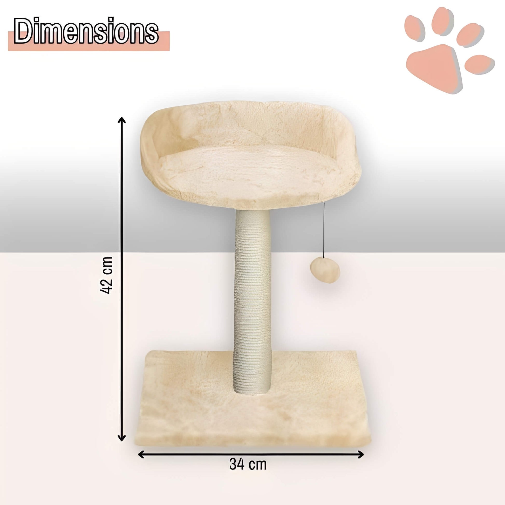 arbre a chat avec assise JujuCatLounge dimensions