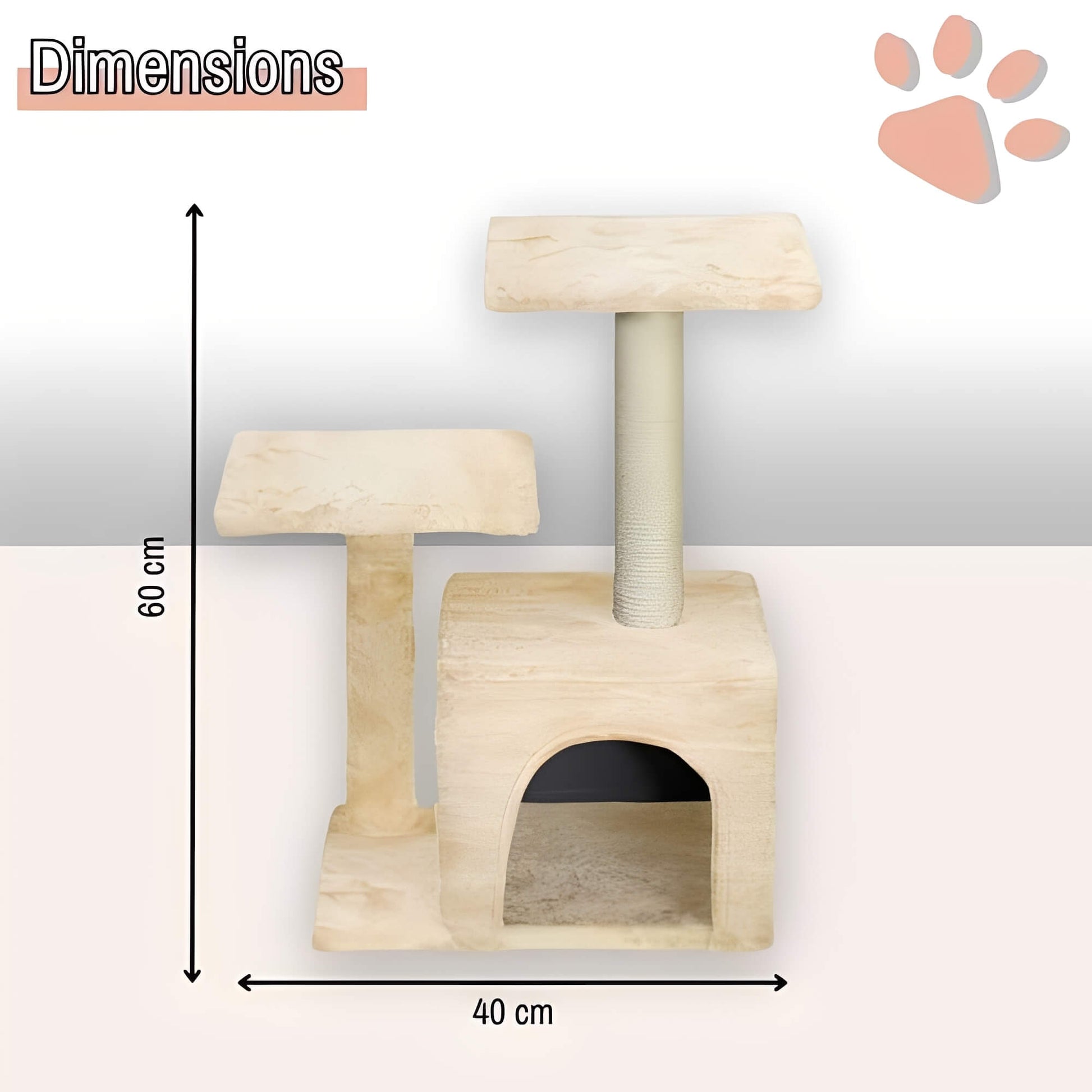 arbre a chat avec refuge JujuLukiRefugeCat la niche de jules dimensions 2
