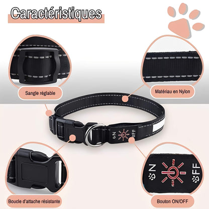 collier lumineux pour chien la niche de jules Jujulumicollar caractéristiques