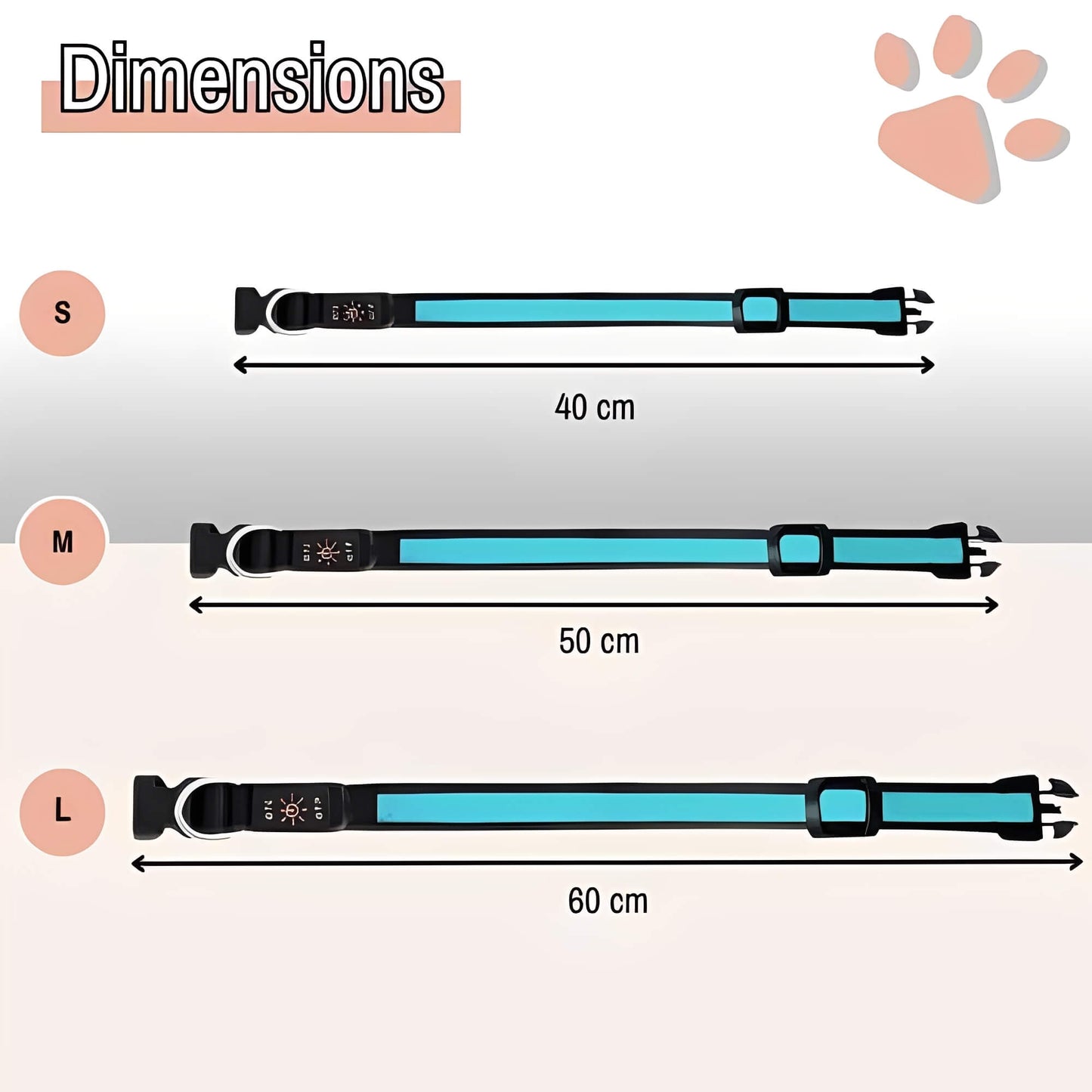collier lumineux pour chien la niche de jules Jujulumicollar dimensions
