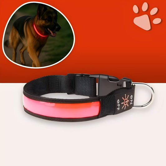 collier lumineux pour chien la niche de jules Jujulumicollar variante rouge