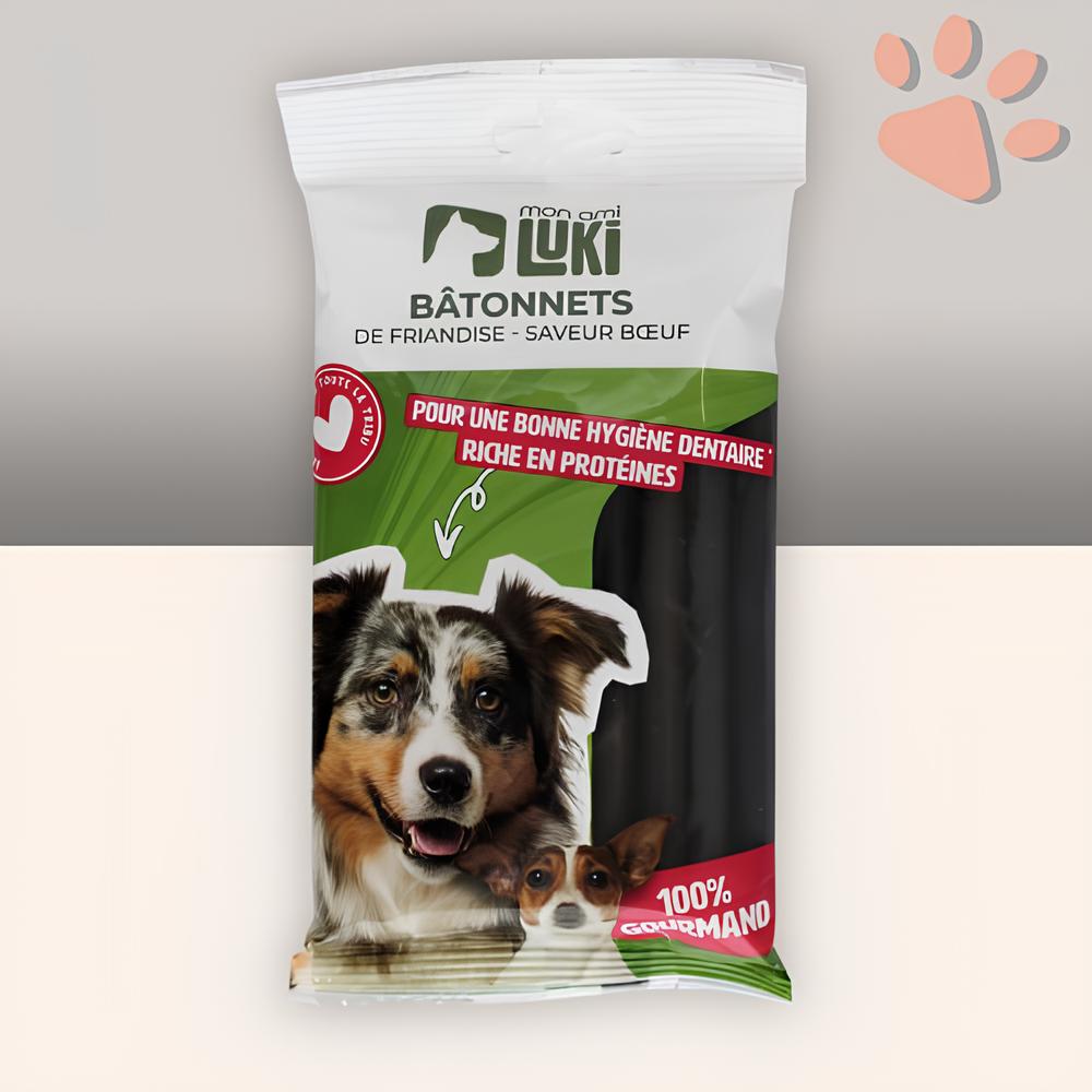friandise pour chien batonnet recompense boeuf la niche de jules mon ami luki