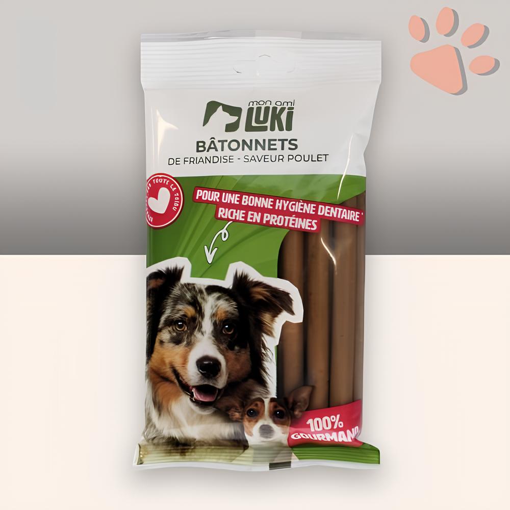 friandise pour chien batonnet recompense poulet la niche de jules mon ami luki