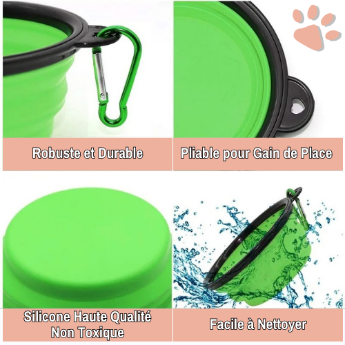 gamelle pliable compact pour chien jujugampl la niche de jules caractéristiques