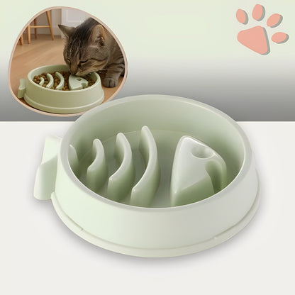 gamelle pour chat chien anti glouton la niche de jules vert pastel