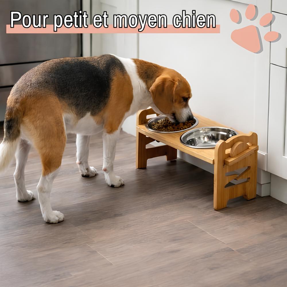 gamelle surélevée pour chien JuJuBambouBowl la niche de jules petit moyen hien